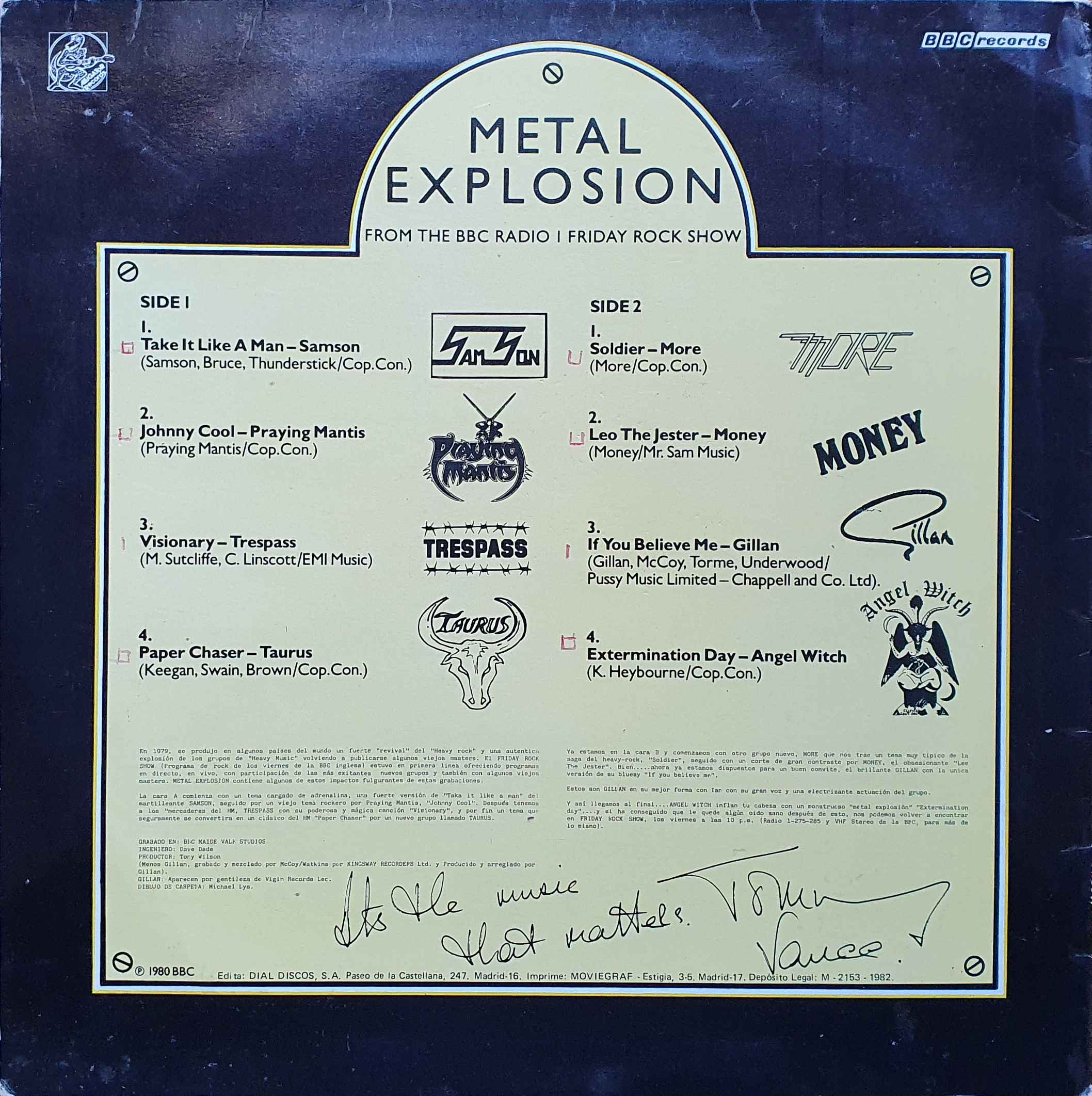 Picture of 51.8011 Metal explosion from The Friday Rock Show by artist Various from the BBC records and Tapes library